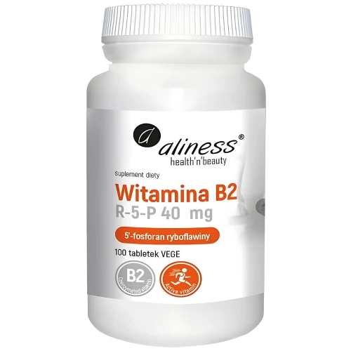 Aliness - Witamina B2 R-5-P (ryboflawina) 40 mg - 100 tabletek Aliness - Witamina B2 R-5-P (ryboflawina) 40 mg - 100 tabletek